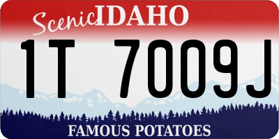 ID license plate 1T7009J