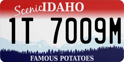 ID license plate 1T7009M