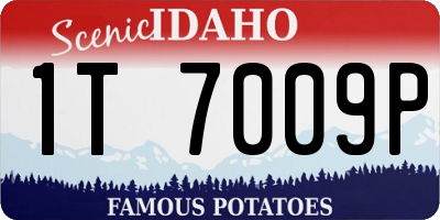 ID license plate 1T7009P