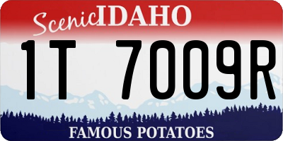 ID license plate 1T7009R