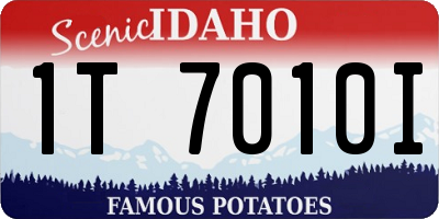 ID license plate 1T7010I
