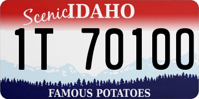 ID license plate 1T7010O