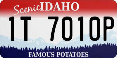 ID license plate 1T7010P