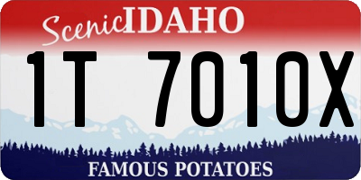 ID license plate 1T7010X
