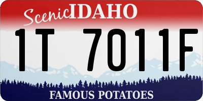 ID license plate 1T7011F