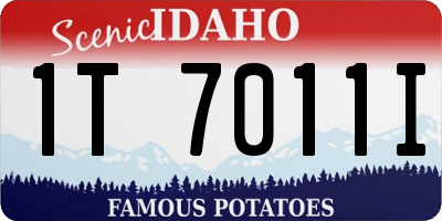 ID license plate 1T7011I