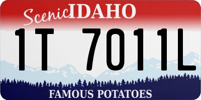 ID license plate 1T7011L