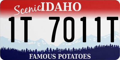 ID license plate 1T7011T