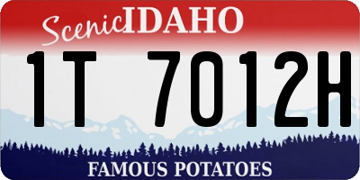 ID license plate 1T7012H