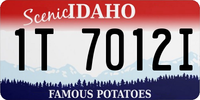 ID license plate 1T7012I