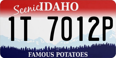 ID license plate 1T7012P