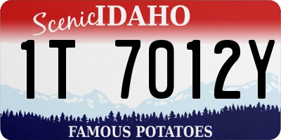 ID license plate 1T7012Y