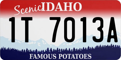 ID license plate 1T7013A