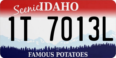 ID license plate 1T7013L