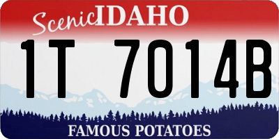 ID license plate 1T7014B