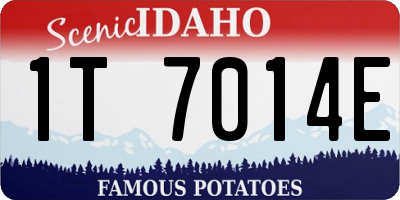 ID license plate 1T7014E
