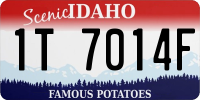 ID license plate 1T7014F