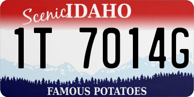 ID license plate 1T7014G