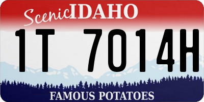 ID license plate 1T7014H