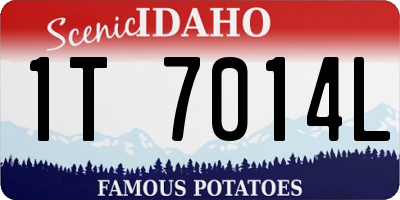 ID license plate 1T7014L