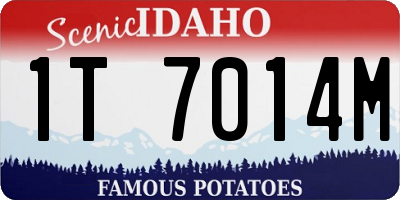 ID license plate 1T7014M