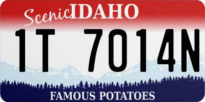 ID license plate 1T7014N