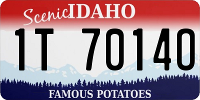 ID license plate 1T7014O