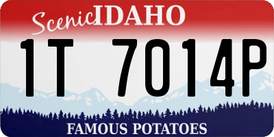 ID license plate 1T7014P