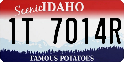 ID license plate 1T7014R