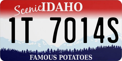 ID license plate 1T7014S