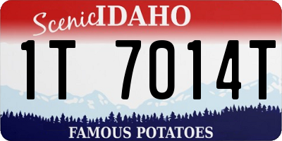 ID license plate 1T7014T