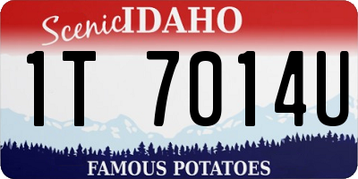 ID license plate 1T7014U