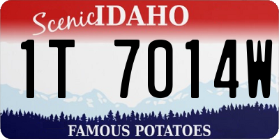 ID license plate 1T7014W