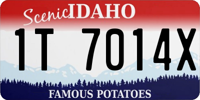 ID license plate 1T7014X