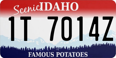 ID license plate 1T7014Z