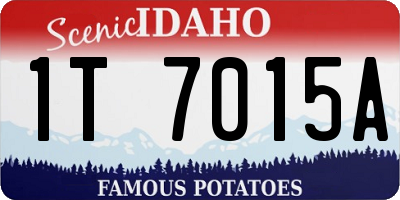 ID license plate 1T7015A