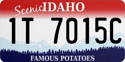 ID license plate 1T7015C