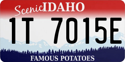 ID license plate 1T7015E