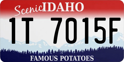 ID license plate 1T7015F