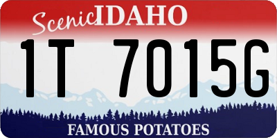 ID license plate 1T7015G