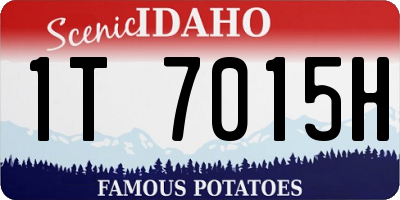 ID license plate 1T7015H