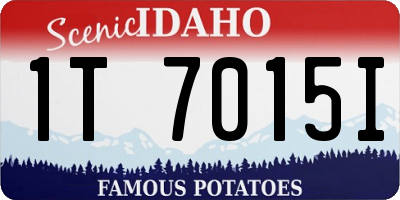 ID license plate 1T7015I