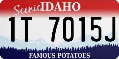 ID license plate 1T7015J
