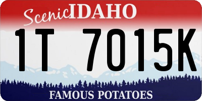 ID license plate 1T7015K