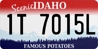 ID license plate 1T7015L