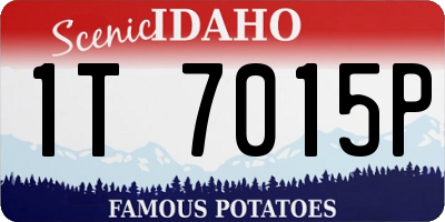 ID license plate 1T7015P