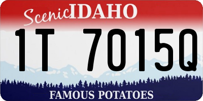 ID license plate 1T7015Q
