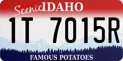 ID license plate 1T7015R