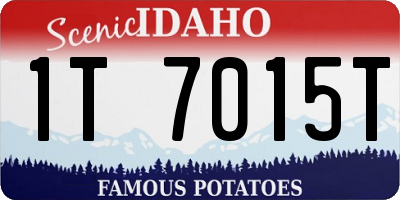 ID license plate 1T7015T