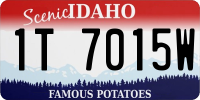 ID license plate 1T7015W